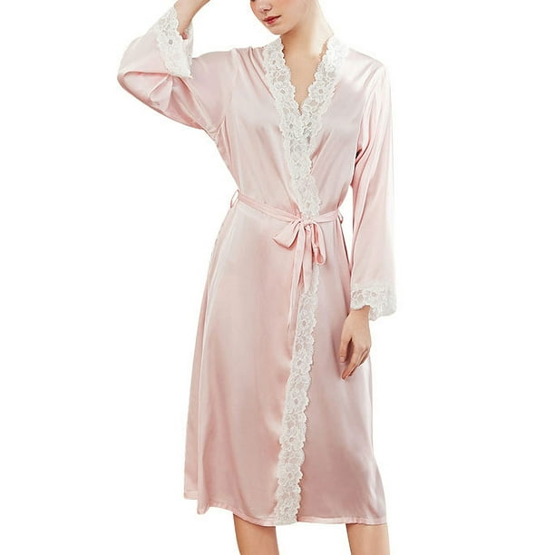 Details about Women Silk Satin Robe Kimono Dressing Gown Bridesmaid Bathrobe Wedding Nightwear Details about Women Silk Satin Robe Kimono Dressing Gown Bridesmaid Bathrobe Wedding Nightwear